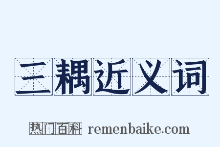 三耦近义词是什么意思的图片